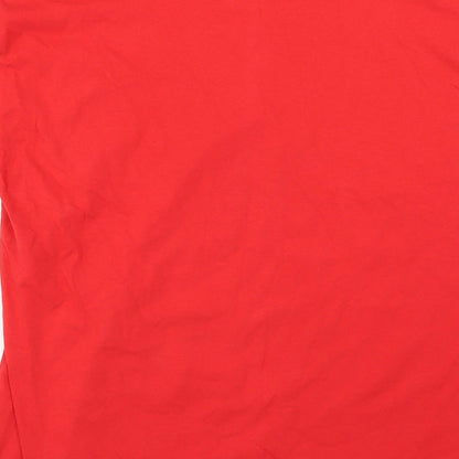 Mens UK Size L Fruit of the Loom Red  T-Shirt