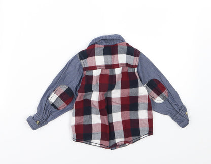 Primark Boys Multicoloured Check Woven Basic Button-Up Size 9-12 Months