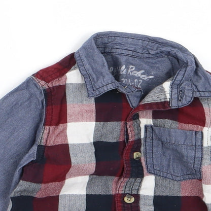 Primark Boys Multicoloured Check Woven Basic Button-Up Size 9-12 Months