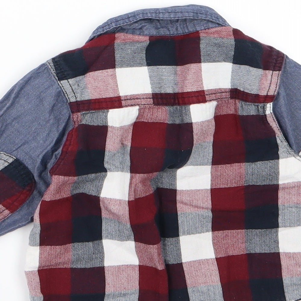 Primark Boys Multicoloured Check Woven Basic Button-Up Size 9-12 Months