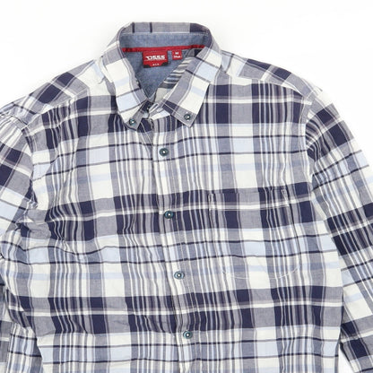 Mens UK Size M D555 Blue  Button-Up Long Sleeve Casual Shirt