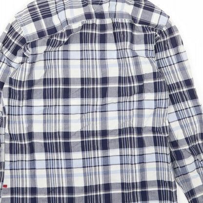 Mens UK Size M D555 Blue  Button-Up Long Sleeve Casual Shirt