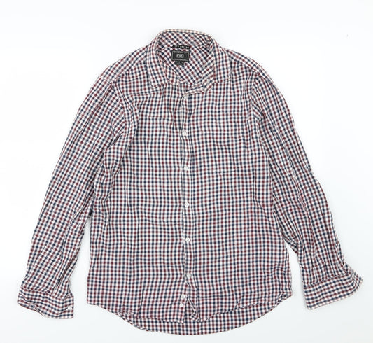 F&F Mens Multicoloured Striped Jersey  Button-Up Size M