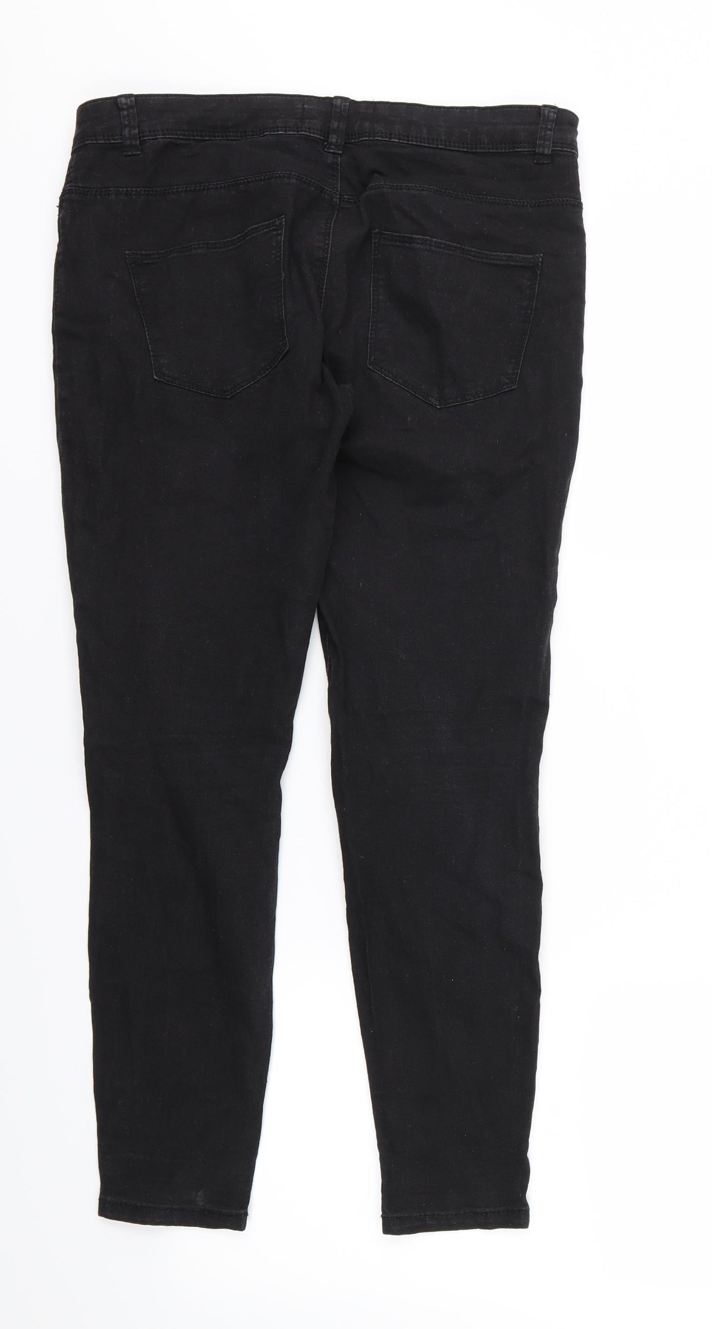 Denim & Co. Womens Black  Denim Skinny Jeans Size 12 L27 in