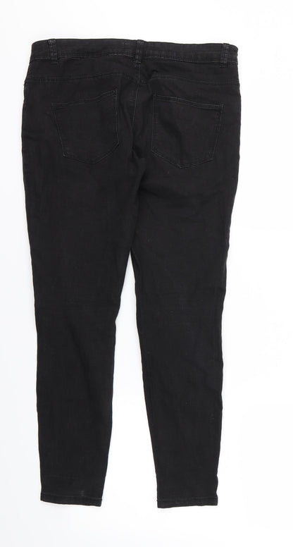 Denim & Co. Womens Black  Denim Skinny Jeans Size 12 L27 in