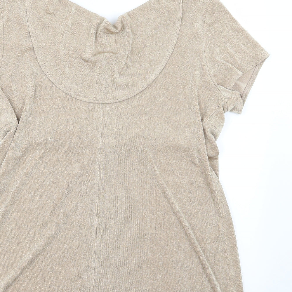 Kaleidoscope Womens Beige   Basic Blouse Size 16