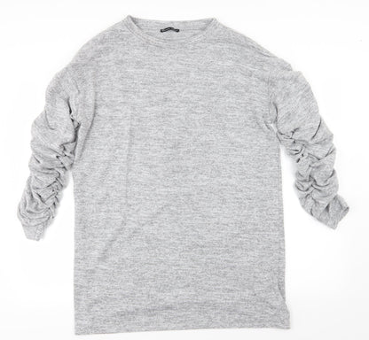 Zara Womens Grey  Jersey Pullover Jumper Size S
