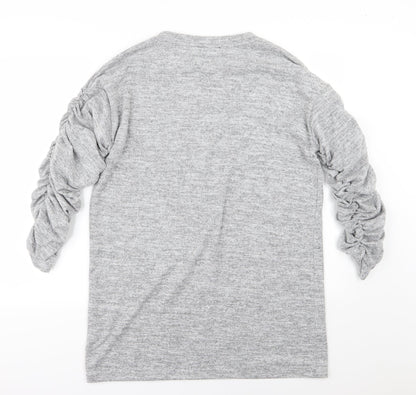 Zara Womens Grey  Jersey Pullover Jumper Size S