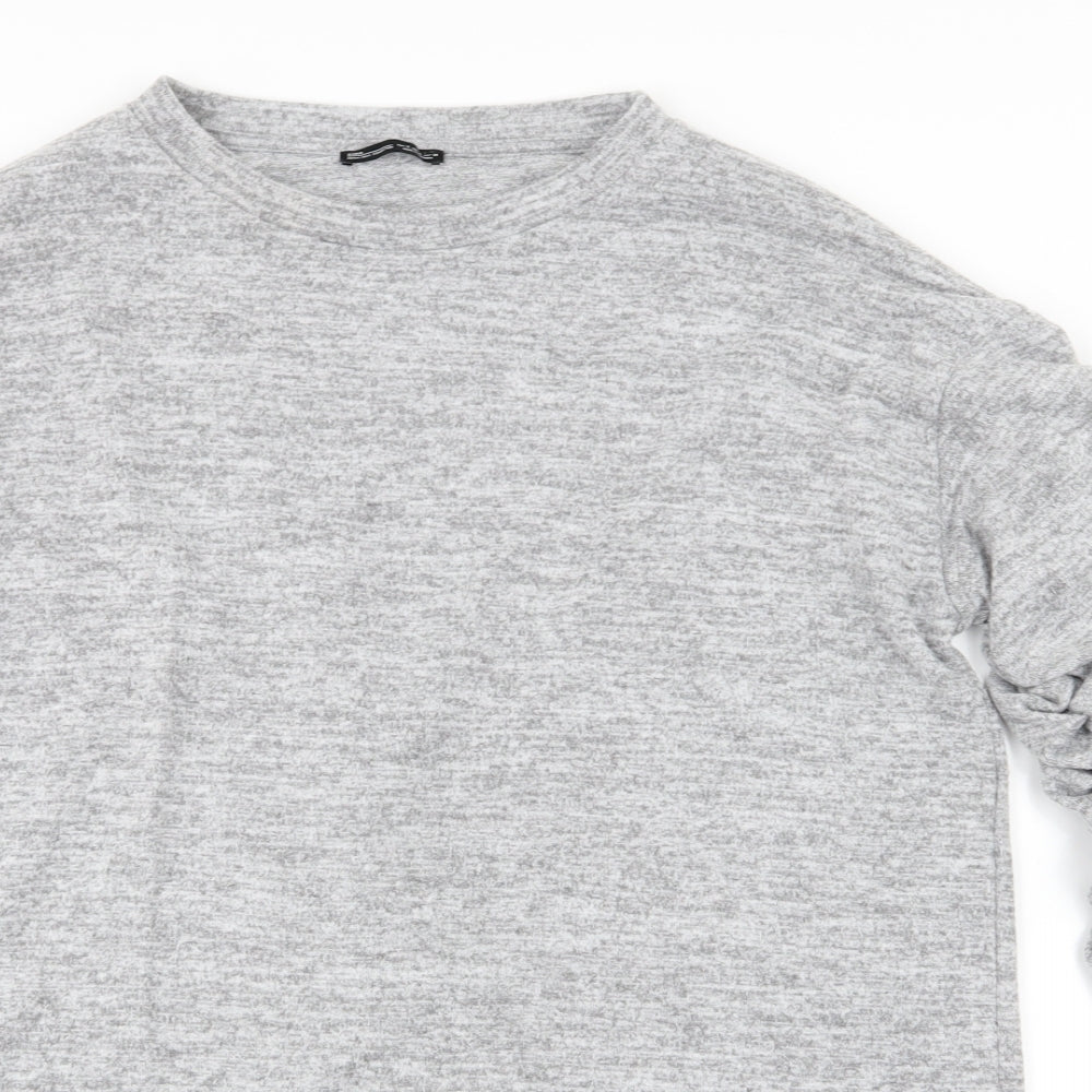 Zara Womens Grey  Jersey Pullover Jumper Size S