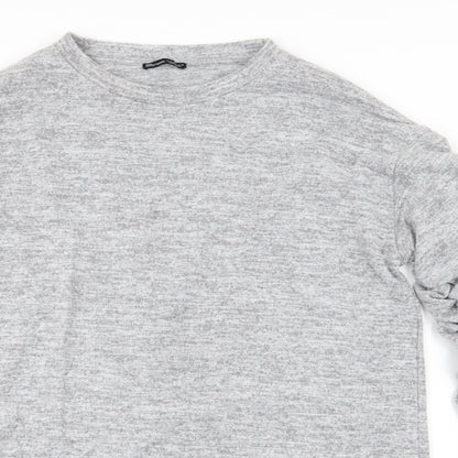 Zara Womens Grey  Jersey Pullover Jumper Size S