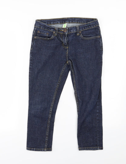 Denim & Co. Womens Blue  Denim Cropped Jeans Size 8 L20 in