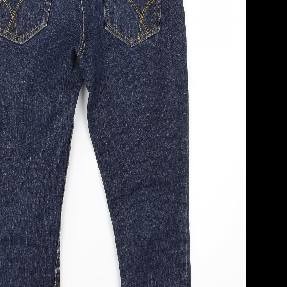 Denim & Co. Womens Blue  Denim Cropped Jeans Size 8 L20 in
