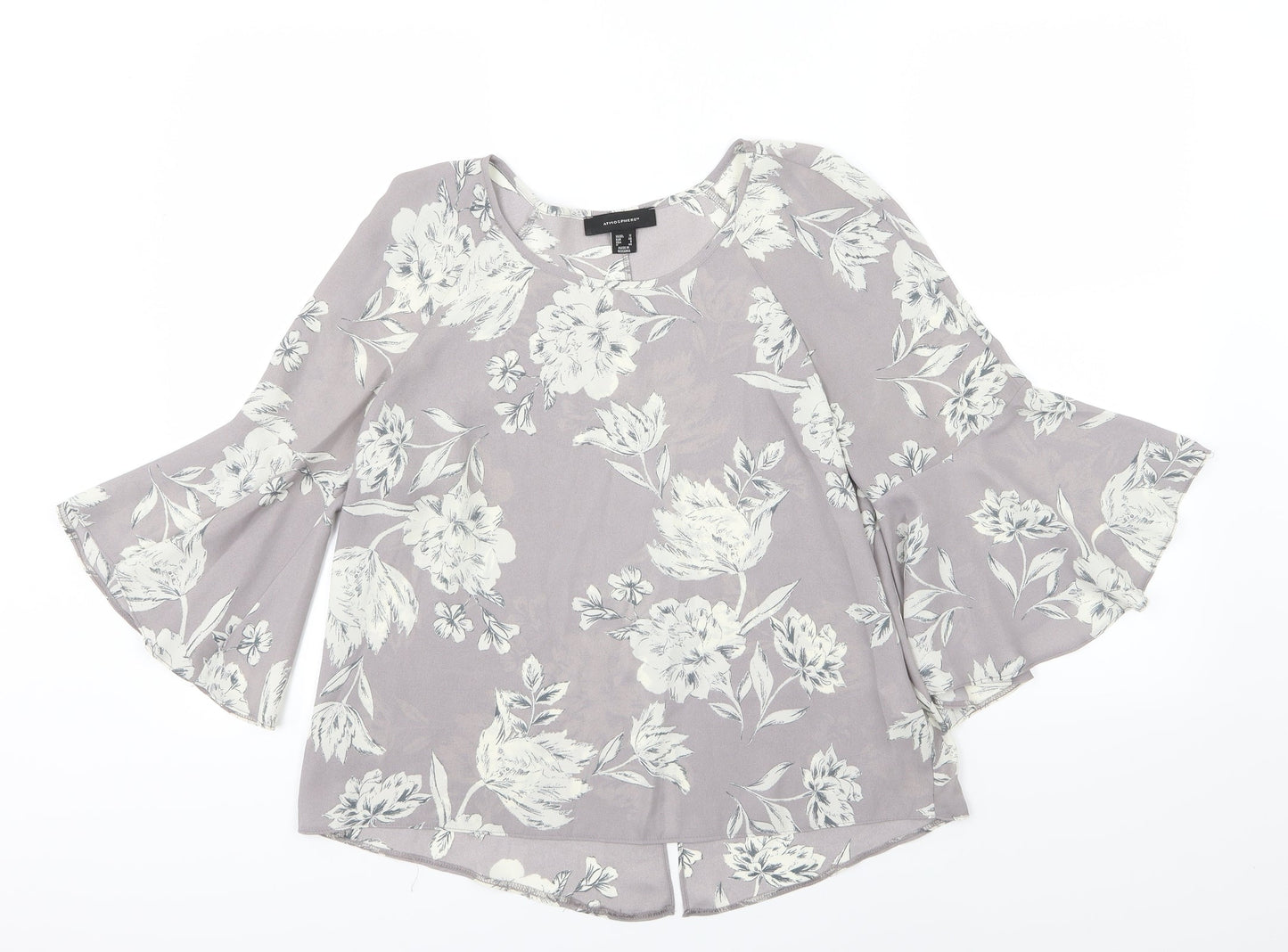 Womens UK Size 12 Atmosphere Grey Basic Blouse