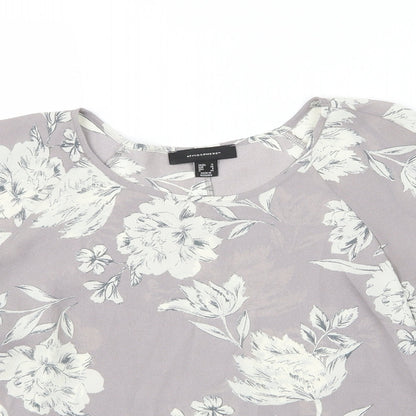 Womens UK Size 12 Atmosphere Grey Basic Blouse