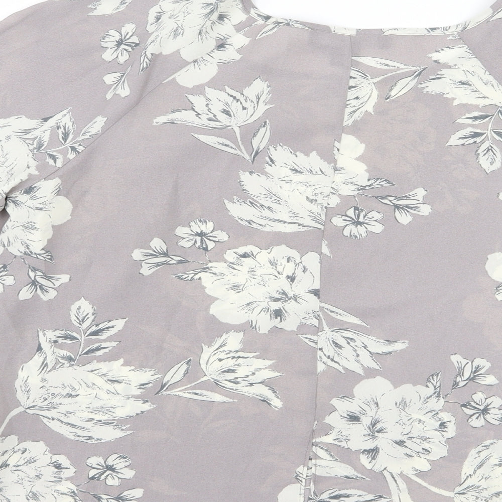 Womens UK Size 12 Atmosphere Grey Basic Blouse