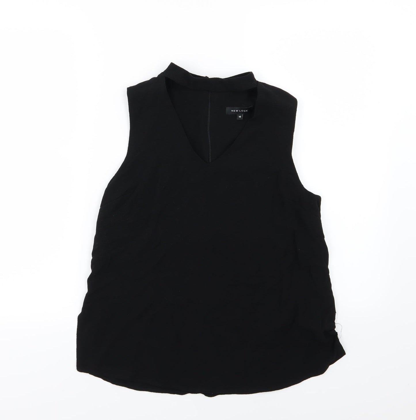 Womens UK Size 10 Topshop Black Basic Blouse