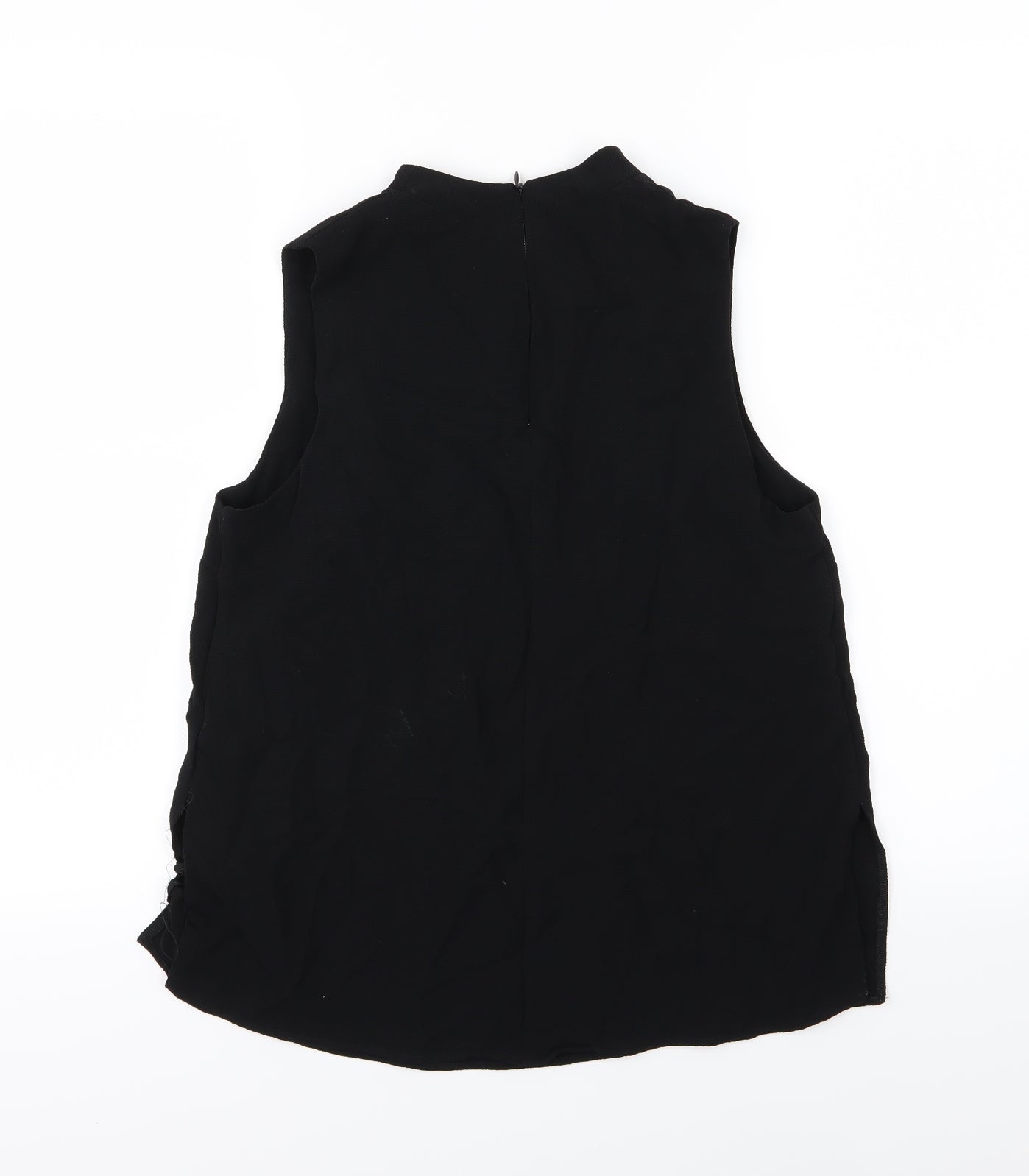 Womens UK Size 10 Topshop Black Basic Blouse