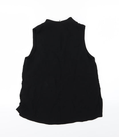 Womens UK Size 10 Topshop Black Basic Blouse