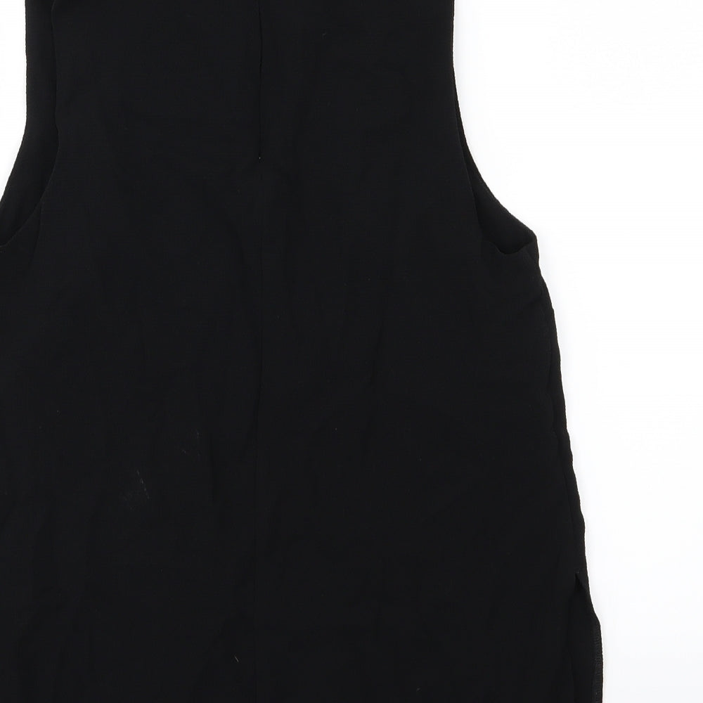 Womens UK Size 10 Topshop Black Basic Blouse