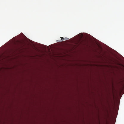 Womens UK Size 8 Warehouse Purple Basic T-Shirt