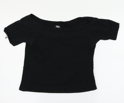 Womens UK Size 14 Select Black Basic T-Shirt