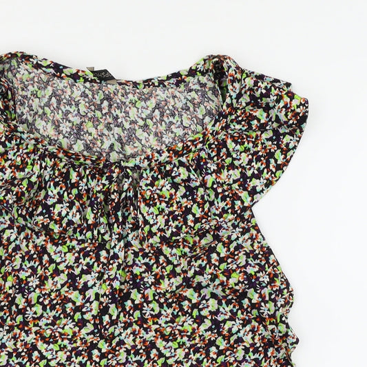 Womens UK Size 10 Topshop Multicoloured Basic Blouse