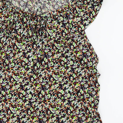 Womens UK Size 10 Topshop Multicoloured Basic Blouse