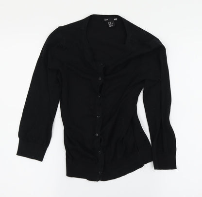 H&M Womens Black   Cardigan Jumper Size 4