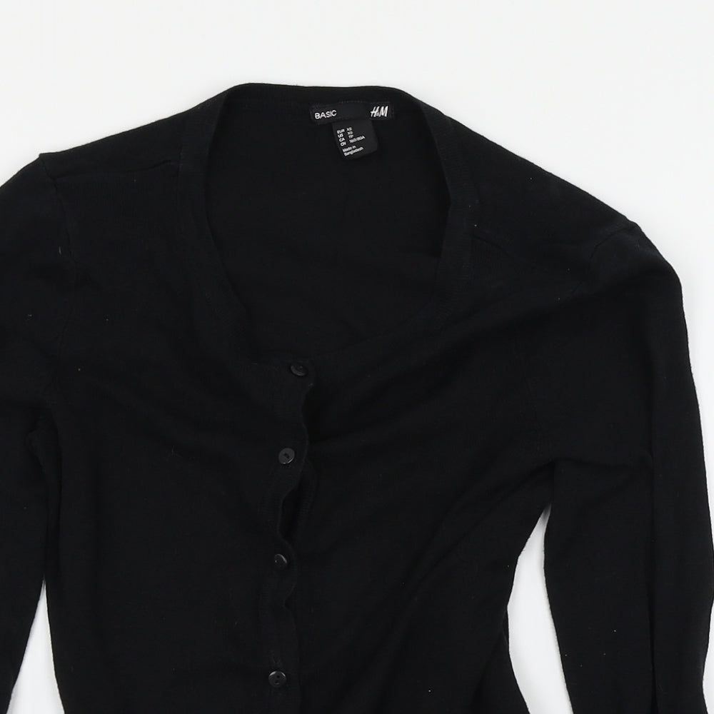 H&M Womens Black   Cardigan Jumper Size 4