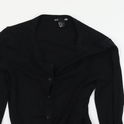 H&M Womens Black   Cardigan Jumper Size 4