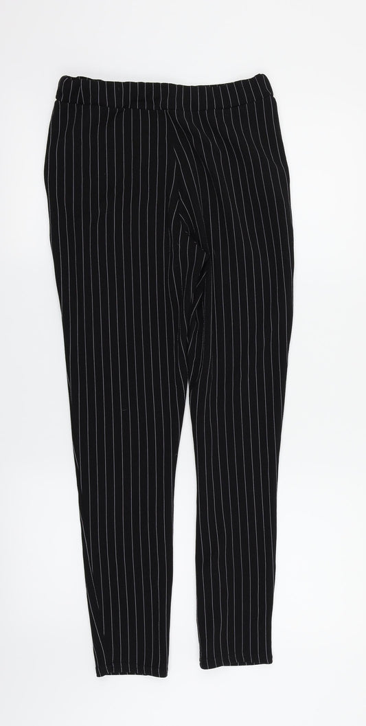 Womens UK Size 10 PRETTYLITTLETHING Regular Fit Dress Pants Black Trousers