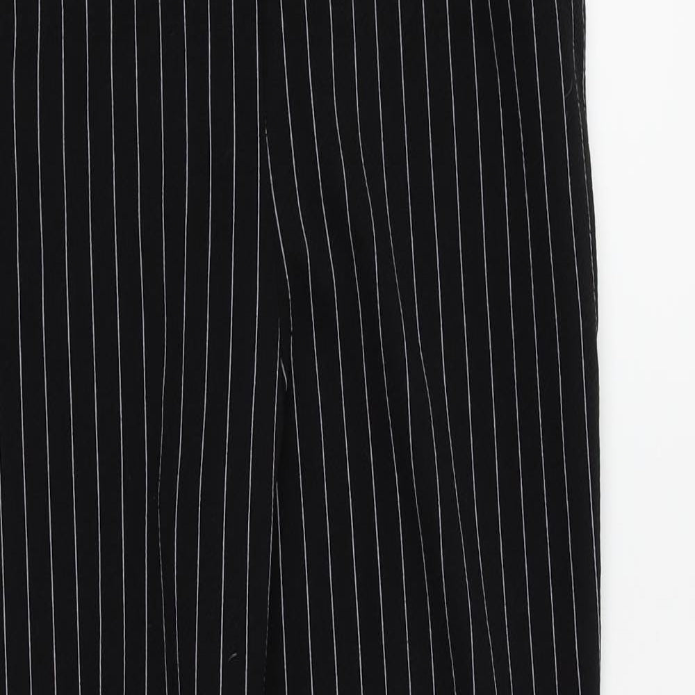 Womens UK Size 10 PRETTYLITTLETHING Regular Fit Dress Pants Black Trousers