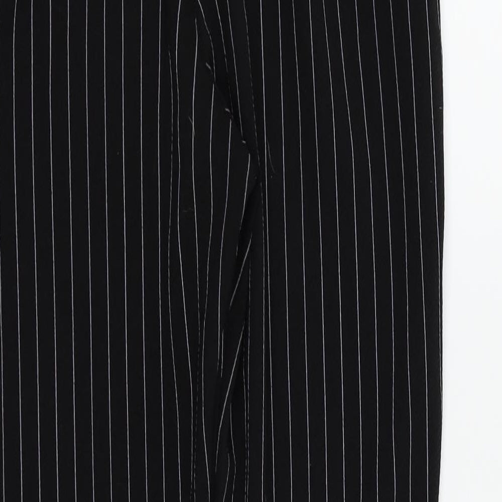 Womens UK Size 10 PRETTYLITTLETHING Regular Fit Dress Pants Black Trousers