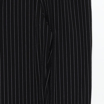 Womens UK Size 10 PRETTYLITTLETHING Regular Fit Dress Pants Black Trousers