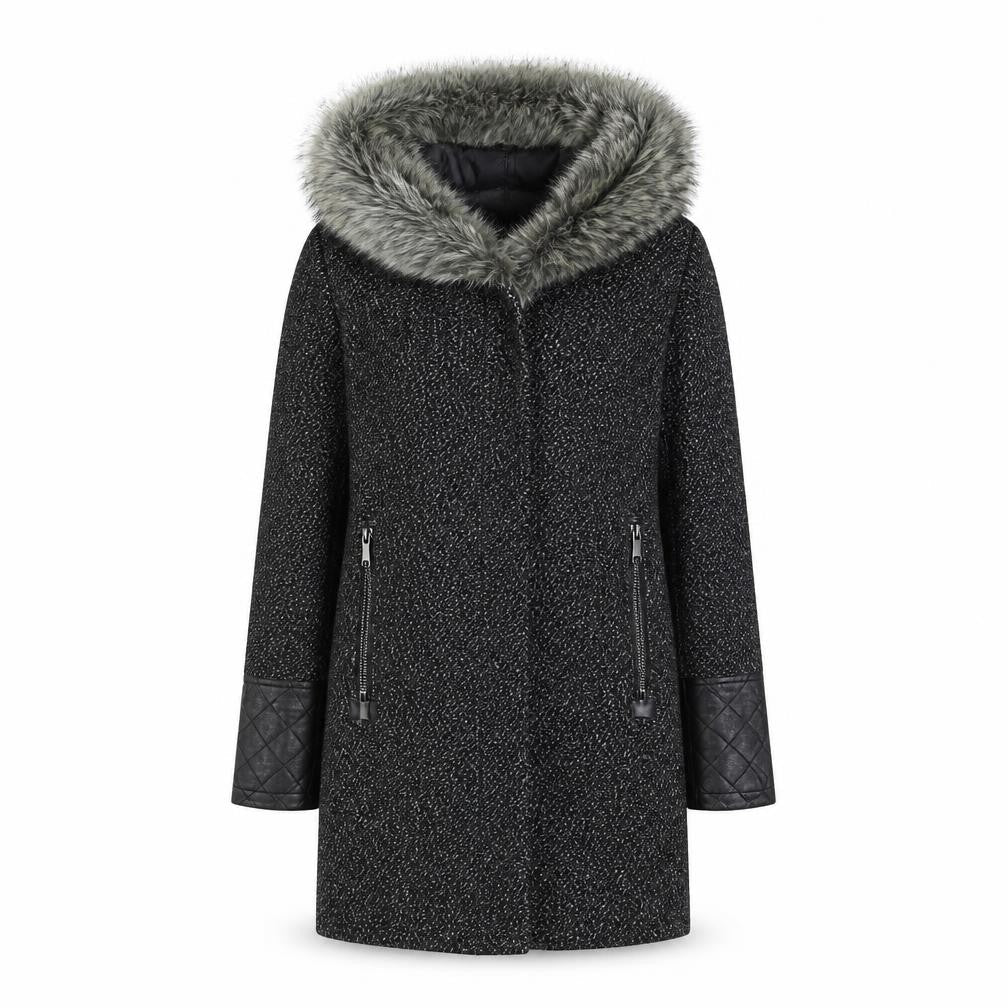 Womens UK Size 12 New Look Grey Overcoat