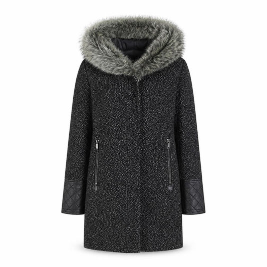 Womens UK Size 12 New Look Grey Overcoat