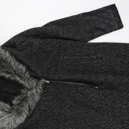 New Look  Womens Grey Herringbone  Overcoat Coat Size 12