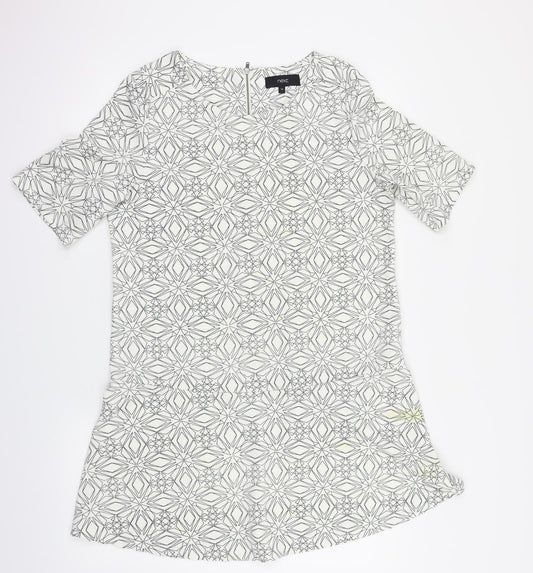 NEXT Womens White Argyle/Diamond  A-Line  Size 12