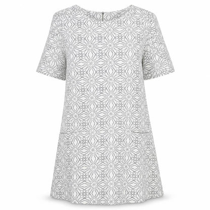 Next Womens White Argyle/Diamond  A-Line  Size 12