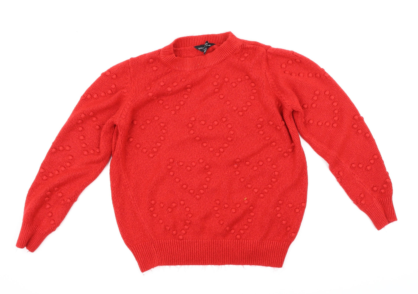 Dorothy Perkins Womens Red Polka Dot  Pullover Jumper Size 12