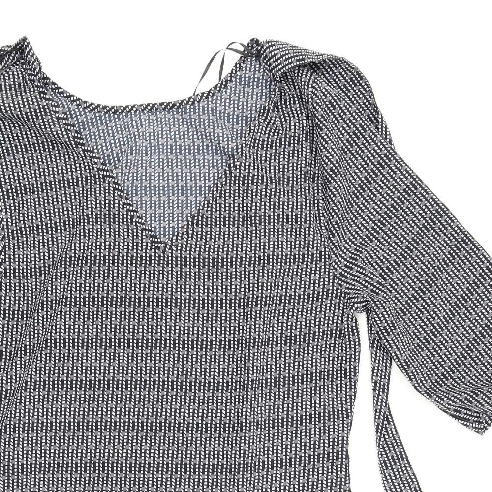 Matalan Womens Blue Paisley  Basic Blouse Size 12