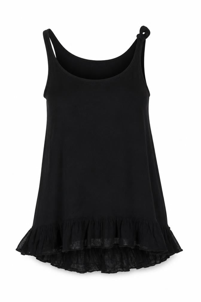 Womens UK Size 10 Topshop Black Basic Tank