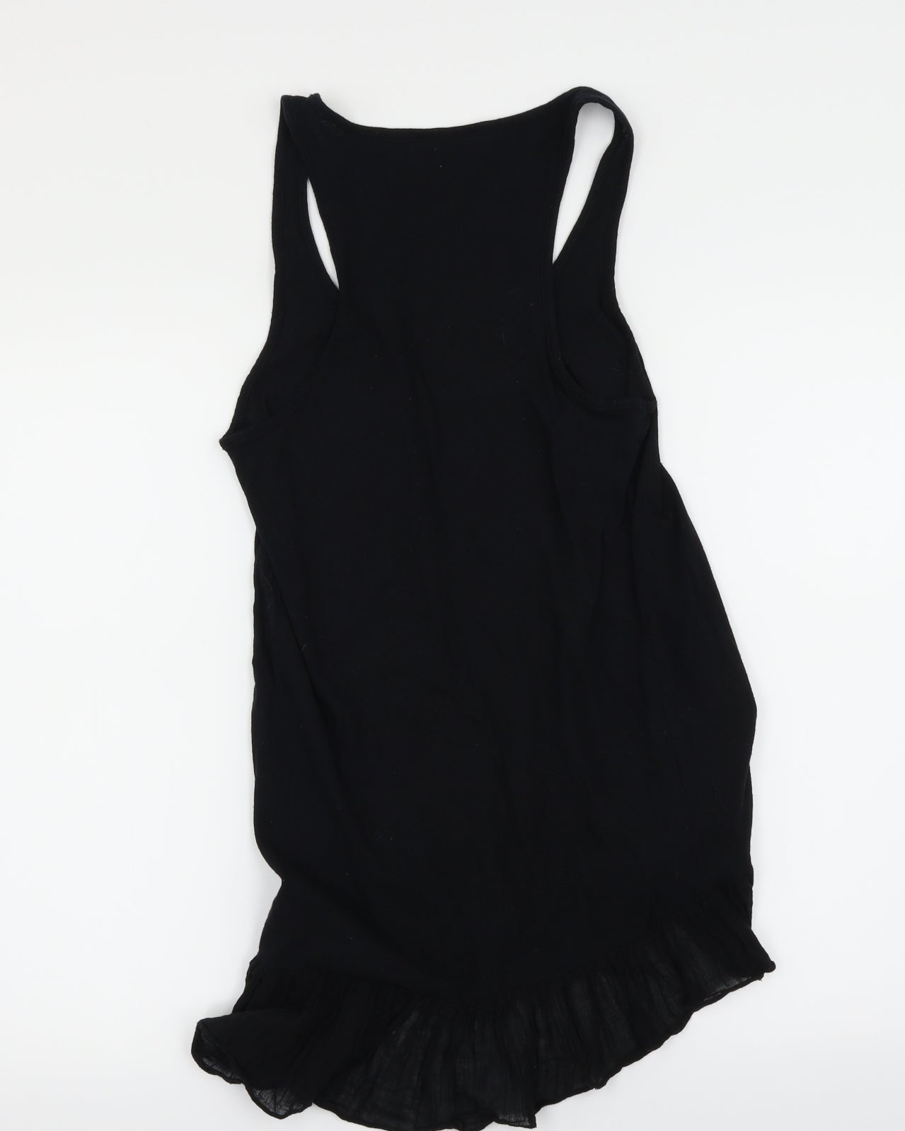 Womens UK Size 10 Topshop Black Basic Tank