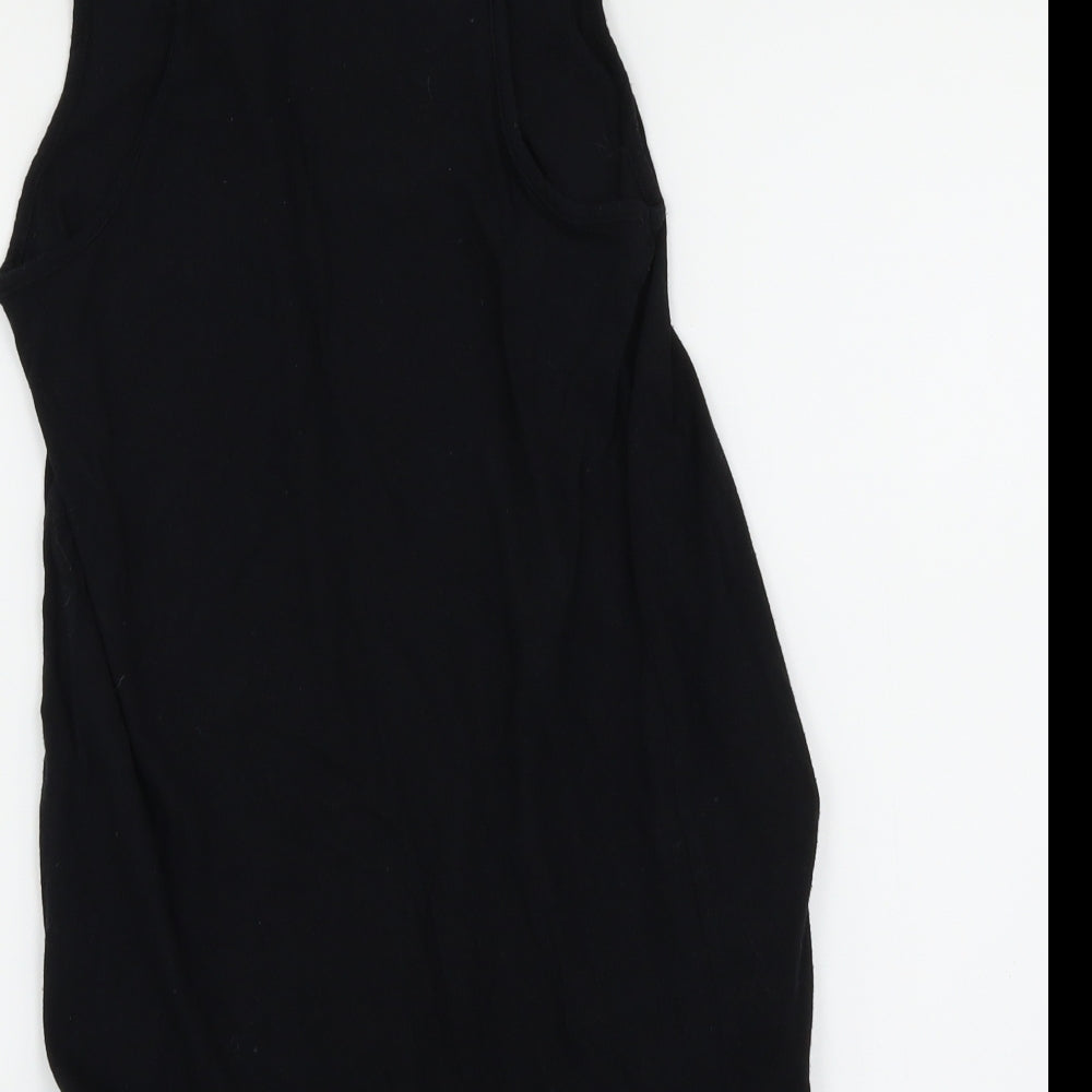 Womens UK Size 10 Topshop Black Basic Tank