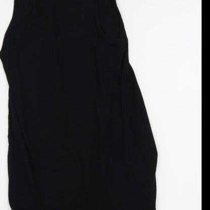 Womens UK Size 10 Topshop Black Basic Tank