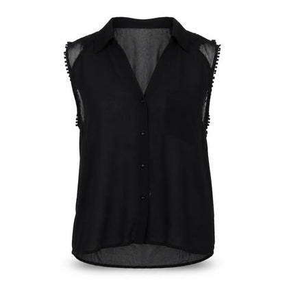 Womens UK Size 12 Glamorous Black Basic Blouse