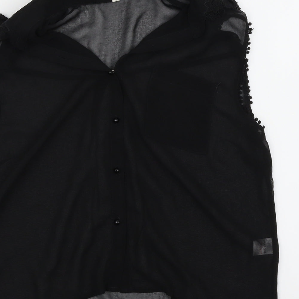 Womens UK Size 12 Glamorous Black Basic Blouse