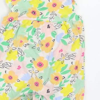 Fred & Flo Girls Multicoloured Floral  Basic T-Shirt Size 3-6 Months