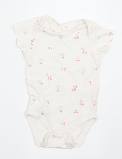NEXT Girls White Animal Print  Babygrow One-Piece Size 12-18 Months