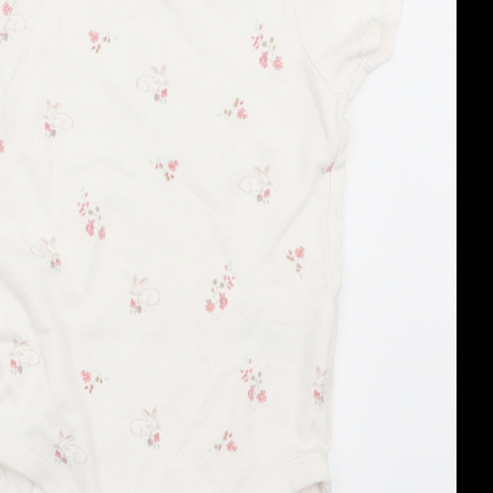 NEXT Girls White Animal Print  Babygrow One-Piece Size 12-18 Months